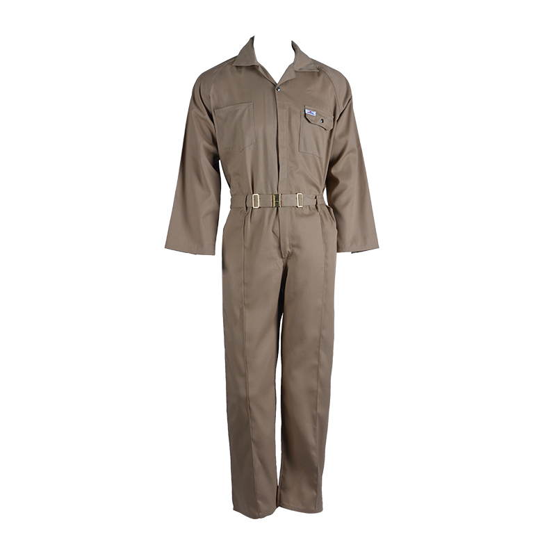 C01 Slidstærkt brunt arbejdstøj med flere lommer