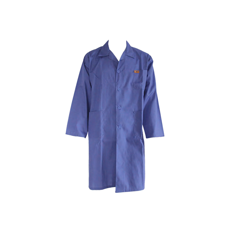 J06 100% Bomuld Twill Blå Åndbar Lang Labcoat-jakke